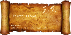 Friesz Ilona névjegykártya